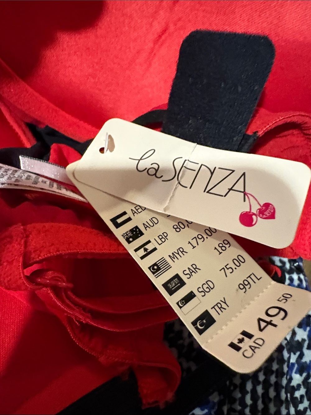 La Senza Red & Black Lace Bustier Chemise | NWT | Size Medium - Picture 7 of 7